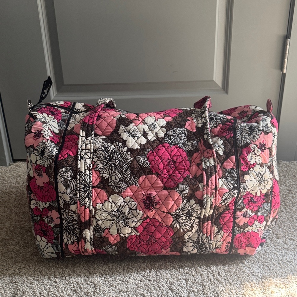 Vera Bradley retired Mocha Rouge duffle bag Quilted Women's Bag